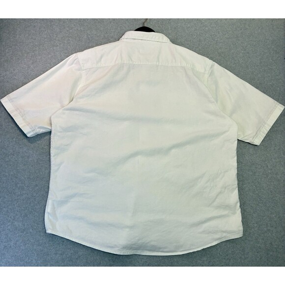Wrangler Mens XL White Short Sleeve Western Button Shirt Pigment Dye - Picture 6 of 6